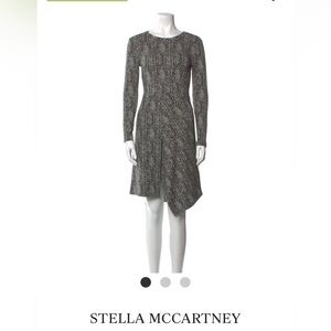 Asymmetric houndstooth wool Stella McCartney dress. Size ITL 44/ US 8